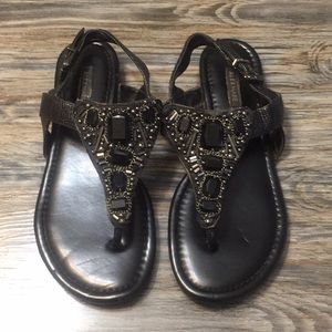 Black Alex Marie Flat Sandals